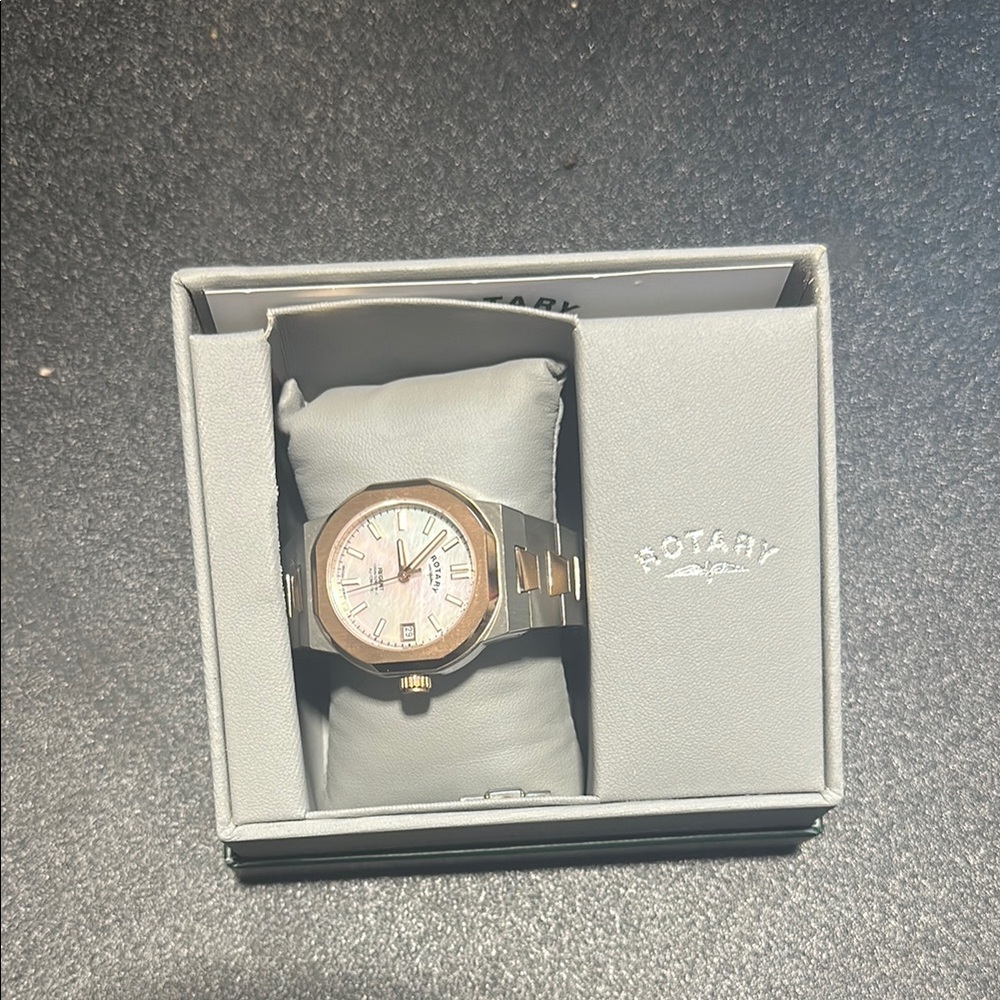 Rotary Watches Silver and Gold Elegant Timepiece